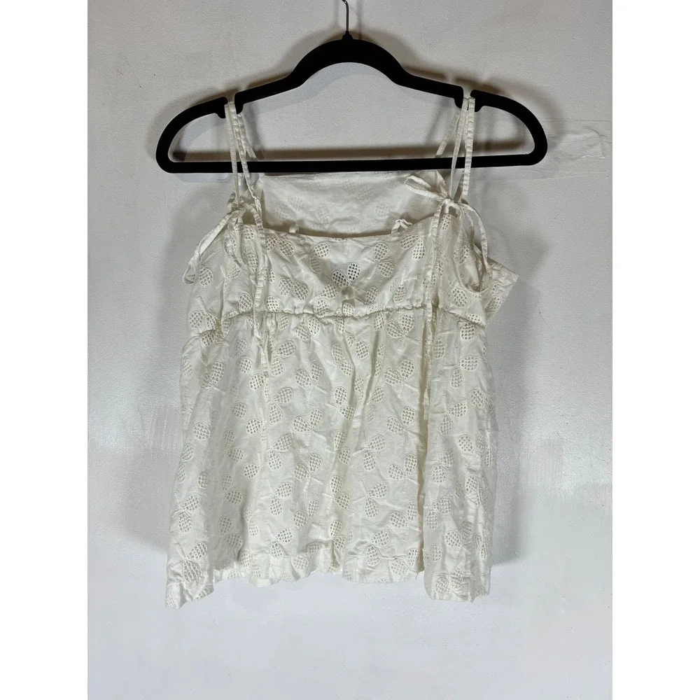 Postmark Anthropologie All Court Advantage Tennis Eyelet Cami Tank Top Size 10